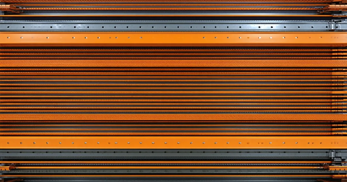 Automotive stamped metal parts on conveyor for end-of-line inspection ROI analysis